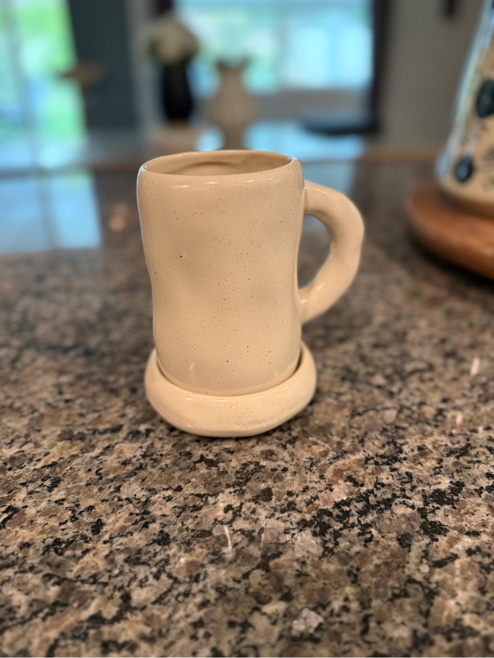UO Urban Outfitters Handmade Speckled Ceramic Mug in Cream Like New